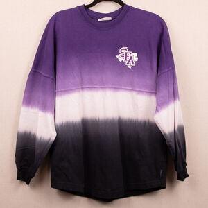 Spirit Jersey Stephen F. Austin purple ombre dip dye long sleeve shirt-S